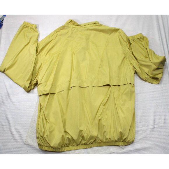 Descente International Collection Mens Yellow Windbreaker Jacket Rock Barn Golf - Picture 9 of 11